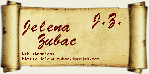 Jelena Zubac vizit kartica